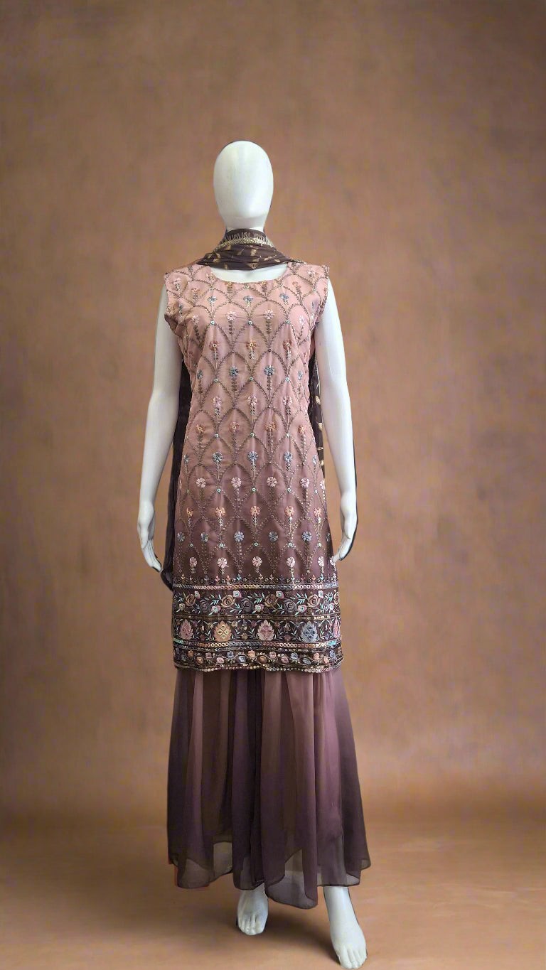 Dusky Delight Sharara Suit